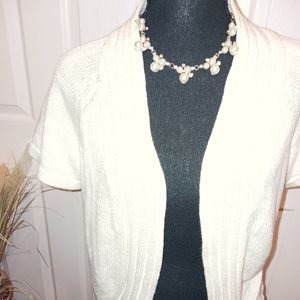 Croft and Barrow Shrug Sweater Med Cream